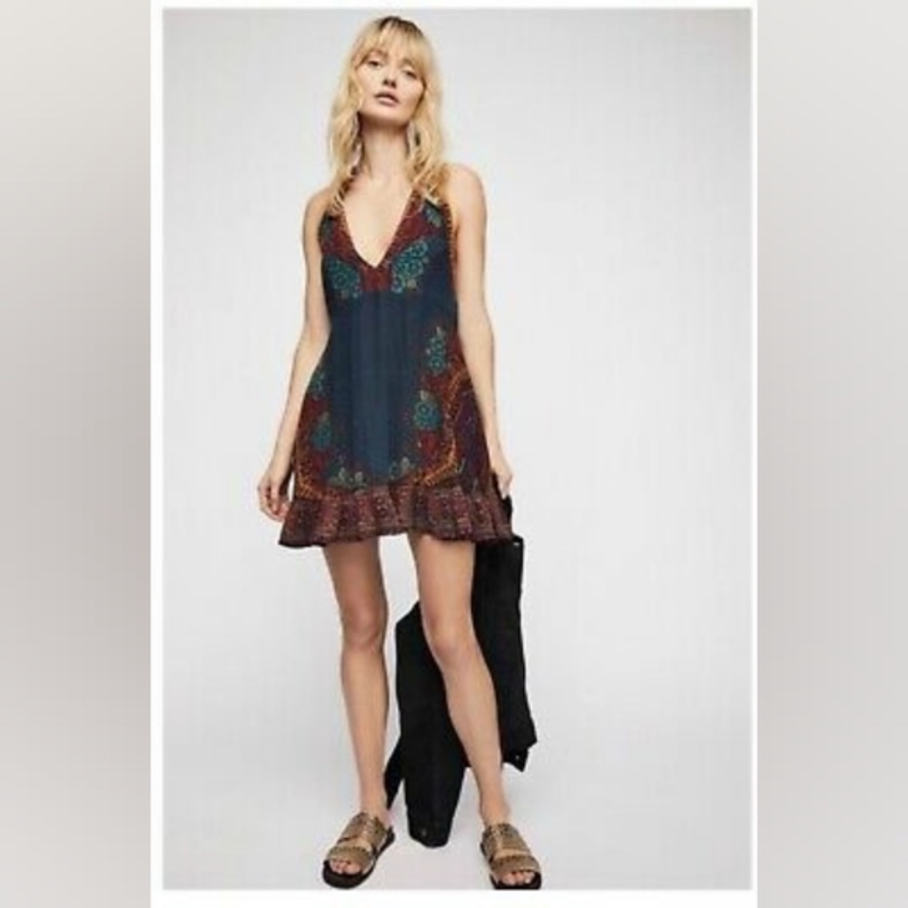 Free People Steal The Sun Tunic Dress Border XS